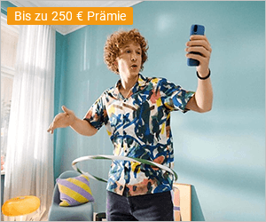 Consorsbank-Werbung: Girokonto mit kostenloser Kreditkarte. Bis zu 250 € Prämie sichern.