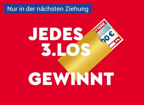 Jedes 3. Los gewinnt