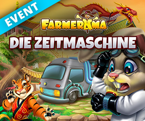 Lenny Lepus präsentiert die verbesserte Zeitmaschine im Farmerama Event ‚Die Zeitmaschine‘ – starte deine Zeitreise und entdecke exklusive Event-Belohnungen bis 15. April