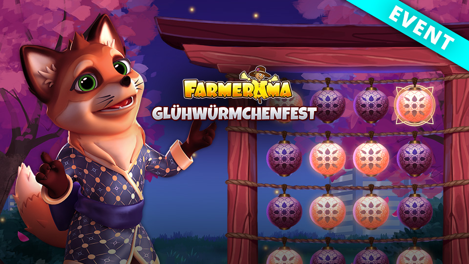 Farmerama Event Grafik für die Aktion Glühwürmchenfestival