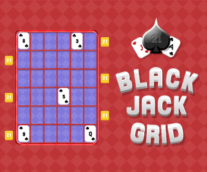 Black Jack Grid Spielfeld mit Karten