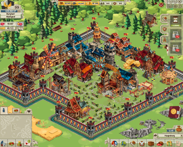 Goodgame Empire Burg mit Gebäuden