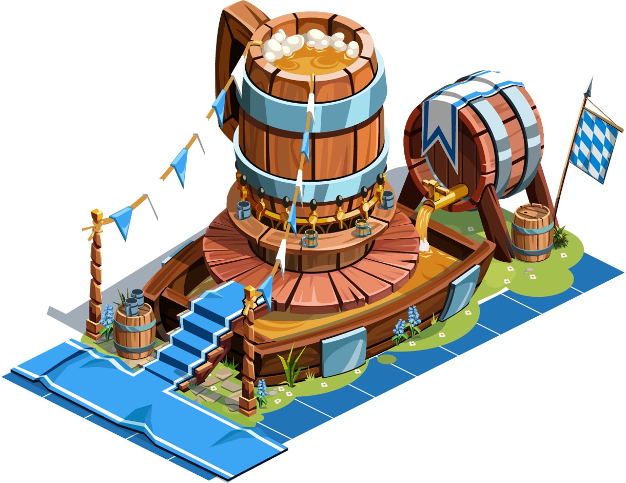 Bierfass-Brunnen im Spiel Goodgame Empire