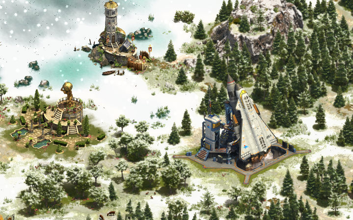 Eine Schneelandschaft im Spiel Forge of Empires