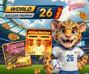 Jackpot Fußball Weltmeisterschaft Casino mit Fußball Jaguar udn Slot Chips