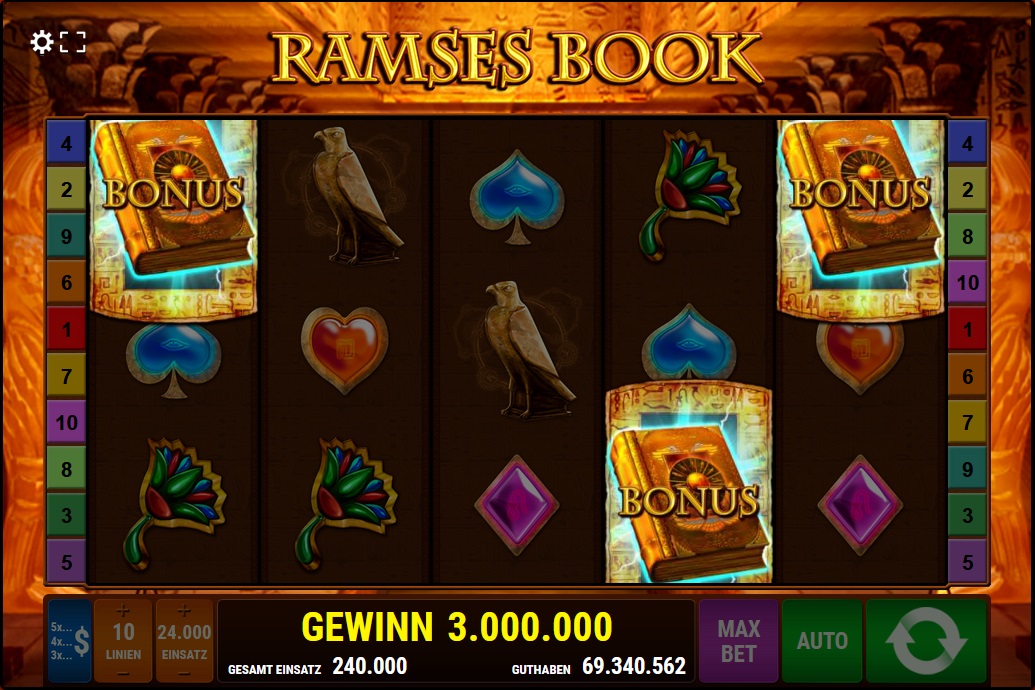 Bonusspiel bei Ramses Book