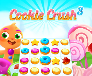 Spielfeld mit Süßigkeiten des Spiels Cookie Crush 3