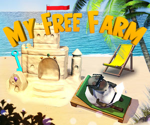 Schaf im Liegestuhl am Strand im Spiel My Free Farm