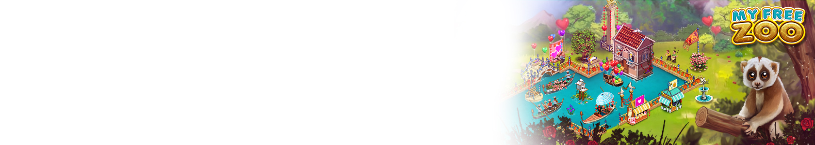 My Free Zoo Tiere Hero Grafik für den Valentinstags Content