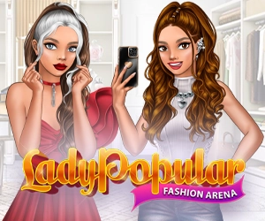Lady Popular Grafik 2 Frauen in schicker Kleidung und wertvollen Accessoires