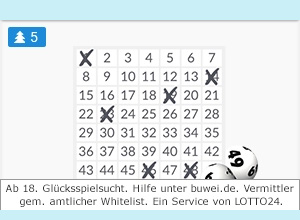 Tür 22 Games Adventskalender Lotto 6 aus 49