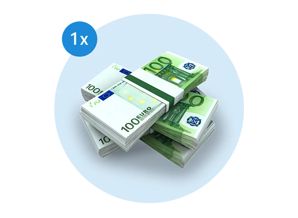 300.000 € im Jackpot: 10 Jahre lang 2.500 € monatlich auf Ihr Konto!