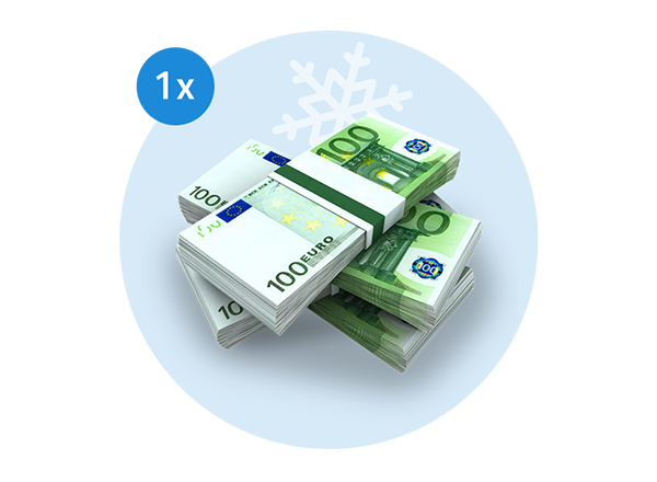 300.000 € im Jackpot: 10 Jahre lang 2.500 € monatlich auf Ihr Konto!