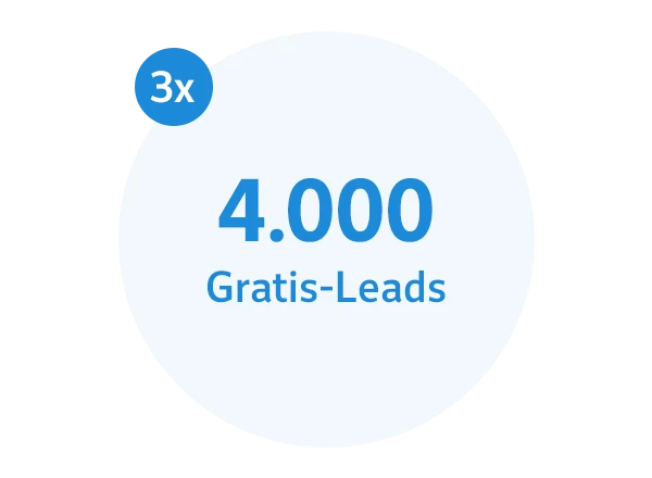 3x 4.000 Gratis-Leads