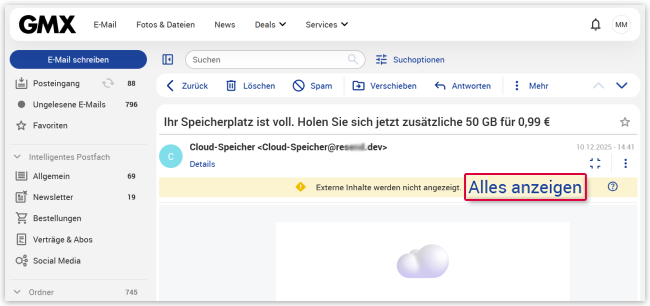 Klicken Sie auf "Alles anzeigen"