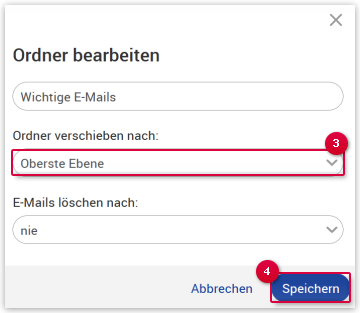 Ordner in einen anderen Ordner einsortieren