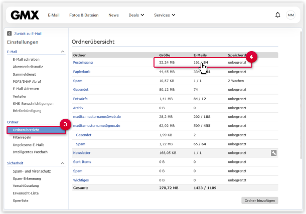Verwalten Sie Ihre E-Mail-Ordner