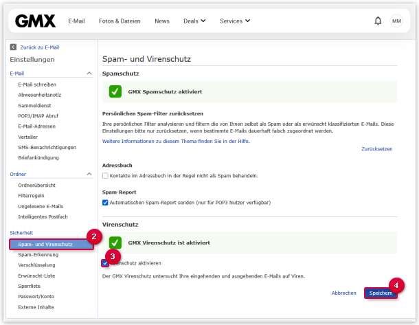 Automatischer Spamreport