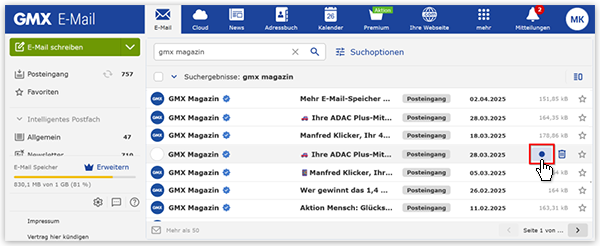 So markieren Sie eine E-Mail als "Ungelesen"