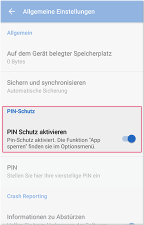 PIN-Schutz