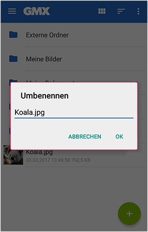 Element umbenennen