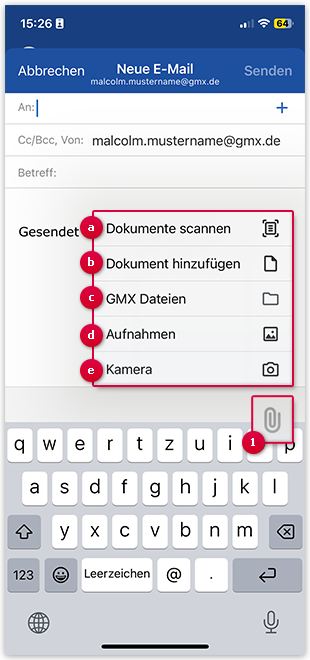 Dateianhang hinzufügen