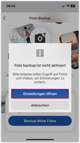 Einstellungen öffnen