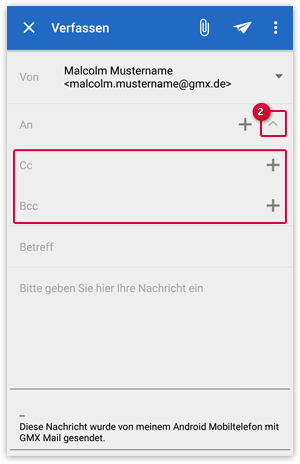 E mail als anhang versenden android