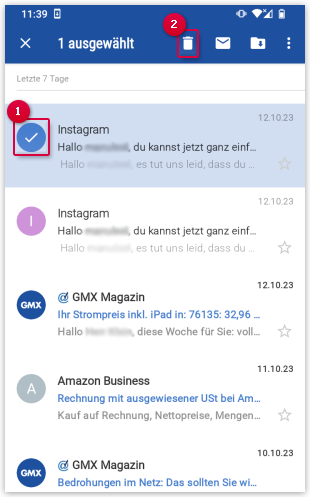 Mail löschen