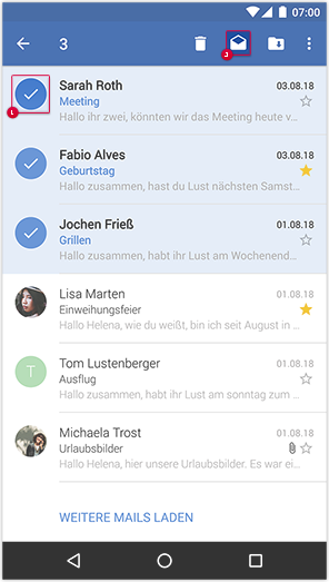 Mail als gelesen / ungelesen markieren