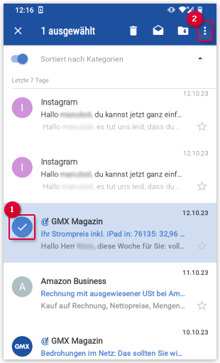 Mail als Spam markieren
