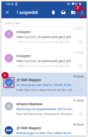 Mail als Spam markieren