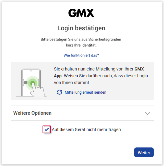 Auf diesem Gerät nicht mehr fragen