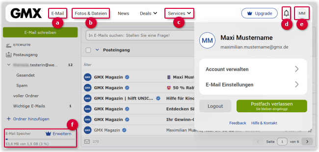 Ihr Postfach in der Übersicht