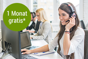 Hotline zum Festnetztarif - 1 Monat gratis