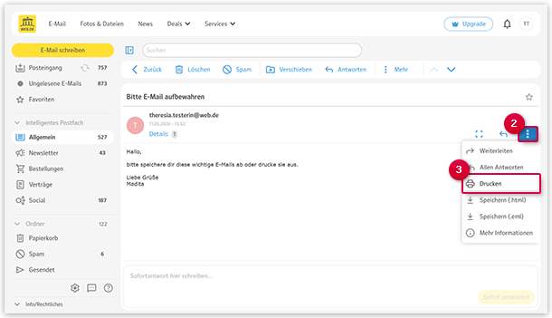 E-Mail drucken