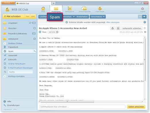 E-Mail markieren - WEB.DE Hilfe