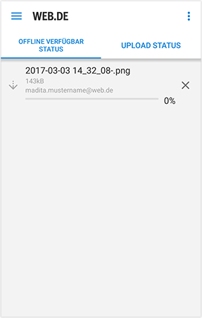 Upload- und Download-Status einsehen