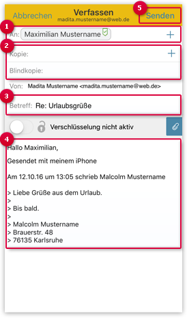 E-Mail in CC und BCC