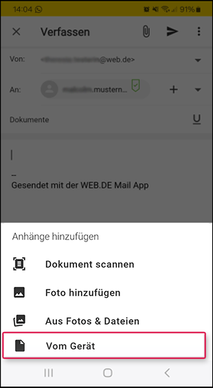 Dateianhang hinzufügen