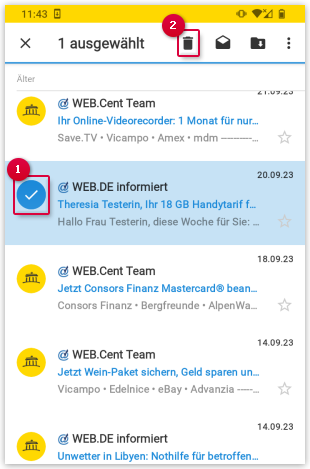 Mail löschen