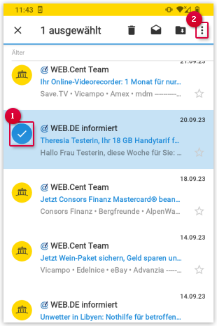 Mail als Spam markieren