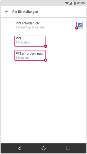 PIN erstellen