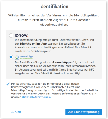 Option AusweisApp auswählen