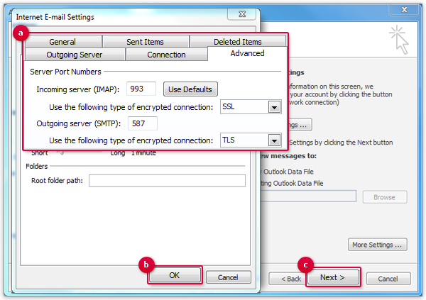 ymail imap settings for outlook 2016