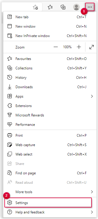 Microsoft Edge Settings