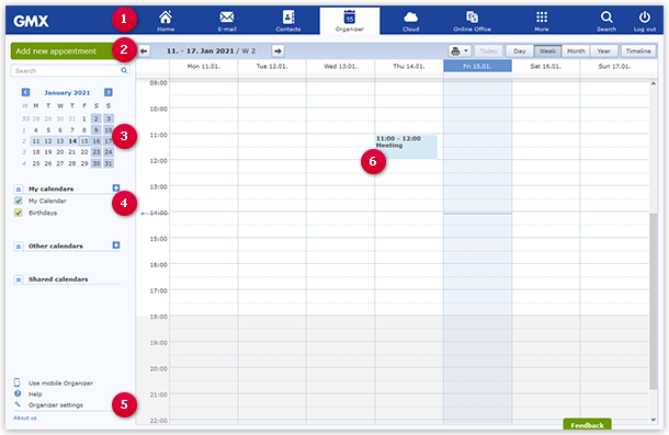 Organizer overview