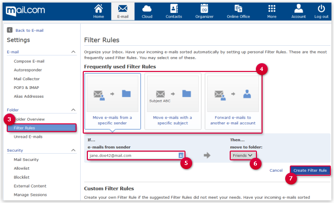 Creating a quick filter