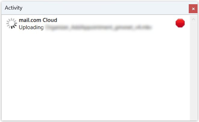 Screenshot: Pause Sync