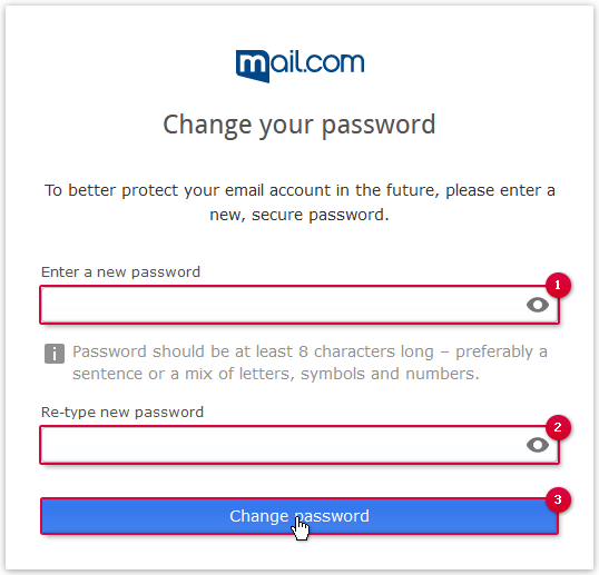 Screenshot: Change Password